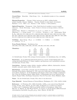 Getchellite Assbs3 C 2001-2005 Mineral Data Publishing, Version 1