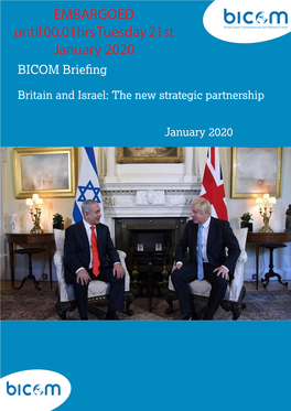 Britain and Israel: the New Strategic Partnership