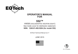 552 User Manual