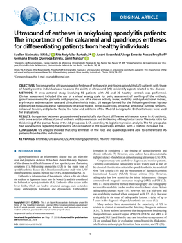 Ultrasound of Entheses in Ankylosing Spondylitis Patients