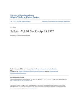 Bulletin University Publications and Campus Newsletters