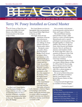 Terry W. Posey Installed As Grand Master