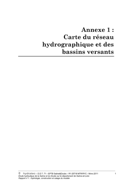 Carte Du Réseau Hydrographique Et Des Bassins Versants