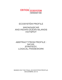 Ecosystèm Profile Madagascar and Indian