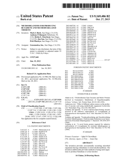 (12) United States Patent (10) Patent No.: US 9,169,486 B2 Burk Et Al