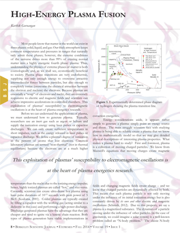 High-Energy Plasma Fusion