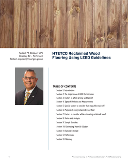 HTETCO Reclaimed Wood Flooring Using LEED Guidelines