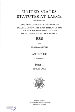 United States Statutes at Large 1995