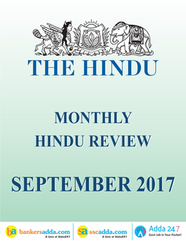 The Hindu Review: September 2017