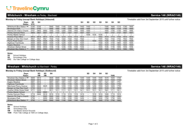 PTI Cymru A4 Landscape Timetable