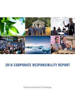 2016 Corporate Responsibility Report Message from Chairman and Ceo Jeffrey C