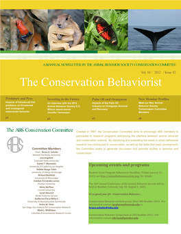 The Conservation Behaviorist