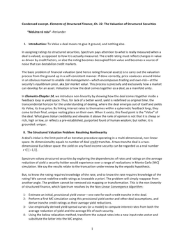 Spectrum-Structured Finance Methodology