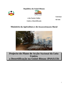 Projecto Do Plano De Acção Contra a Desertificação Na Guiné-Bissau