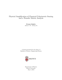 Physical Amplification of Chemical Colorimetric Sensing and A