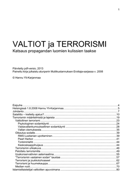 Terrorismi Ja Joukkotuhoaseet