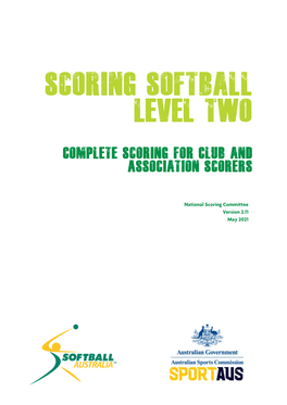 Scoring Softball LEVEL TWO