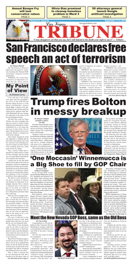 Trump Fires Bolton in Messy Breakup