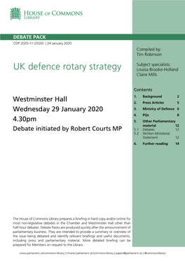 UK Defence Rotary Strategy Louisa Brooke-Holland Claire Mills