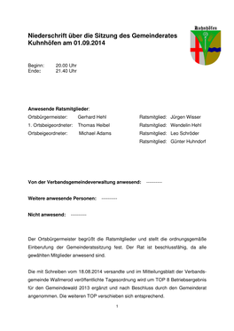 Protokoll Sitzung Vom 01.09.14 Internet