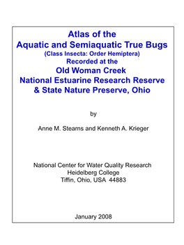 Atlas of the Aquatic and Semiaquatic True Bugs (Class Insecta: Order Hemiptera)