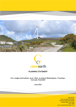 Environmental Statement: Cwmbargoed Wind Turbine