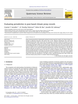 Evaluating Periodicities in Peat-Based Climate Proxy Records