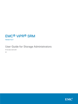 EMC® Vipr® SRM Version 4.2.1