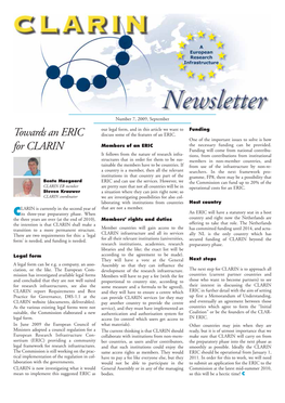 CLARIN Newsletter No 7