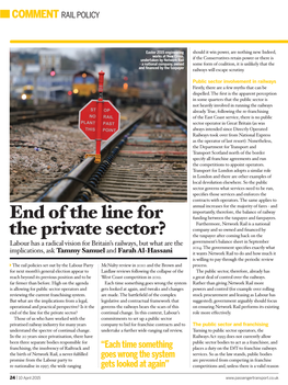 End of the Line for the Private Sector? Continual Change