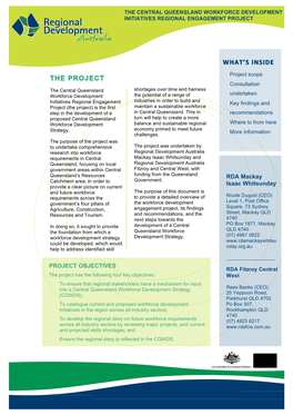 Central Queensland Workforce Development Initiatives Regional Engagement Project