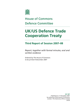 UK/US Defence Trade Cooperation Treaty