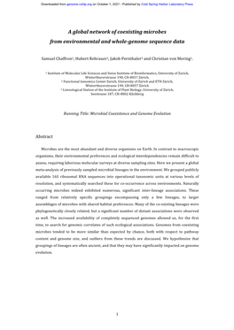 A Global Network of Coexisting Microbes from Environmental and Whole-Genome Sequence Data