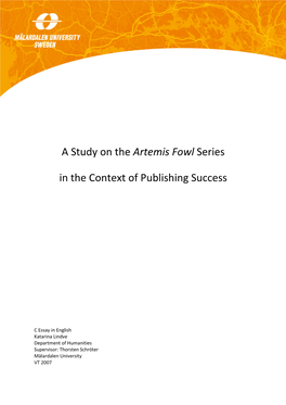 A Study on the Artemis Fowl Series in the Context of Publishing Success