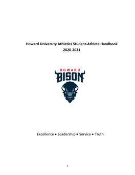 Howard University Athletics Student-Athlete Handbook 2020-2021