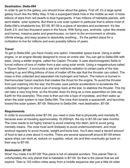 Destination: Delta-094 in Order to Get to the Galaxy, You Should Know About the Galaxy