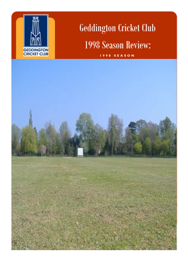 Geddington Cricket Club 1998 Season Review