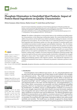 Phosphate Elimination in Emulsified Meat Products