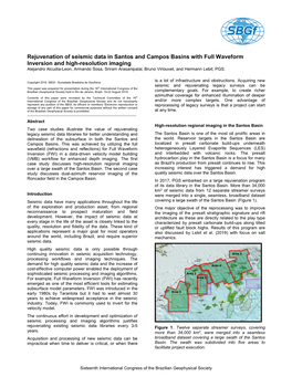Rejuvenation of Seismic Data in Santos and Campos Basins With