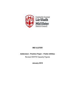 Position Paper – Public Utilities Revised WWTW Capacity Figures