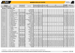 Midweek Regular Coupon 21/12/2020 09:33 1 / 3