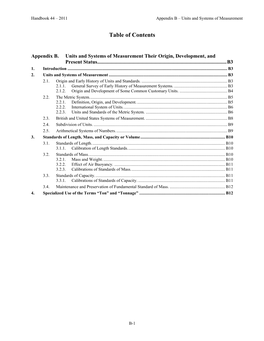 Appendix B – Units and Systems of Measurement