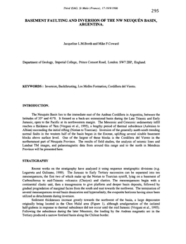 Basement Faulting and Inversion of the Nw Neuquen Basin, Argentina