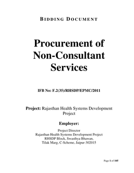 Procurement of Non-Consultant Services