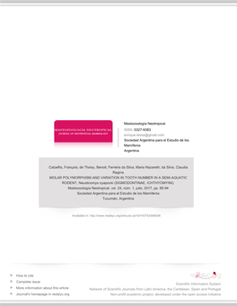 Redalyc.MOLAR POLYMORPHISM and VARIATION in TOOTH