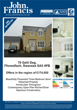 70 Gelli Deg, Fforestfach, Swansea SA5 4PB