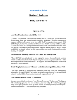 National Archives Iran, 1964-1979