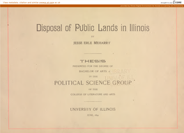 Disposal of Public Lands in Illinois