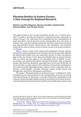 Phantom Borders in Eastern Europe: a New Concept for Regional Research