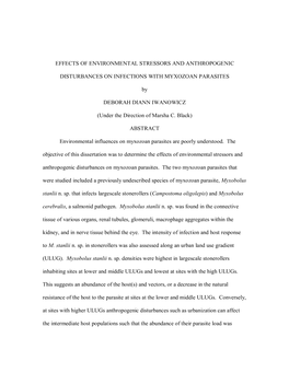 Effects of Environmental Stressors and Anthropogenic Disturbances on Myxozoan Parasites